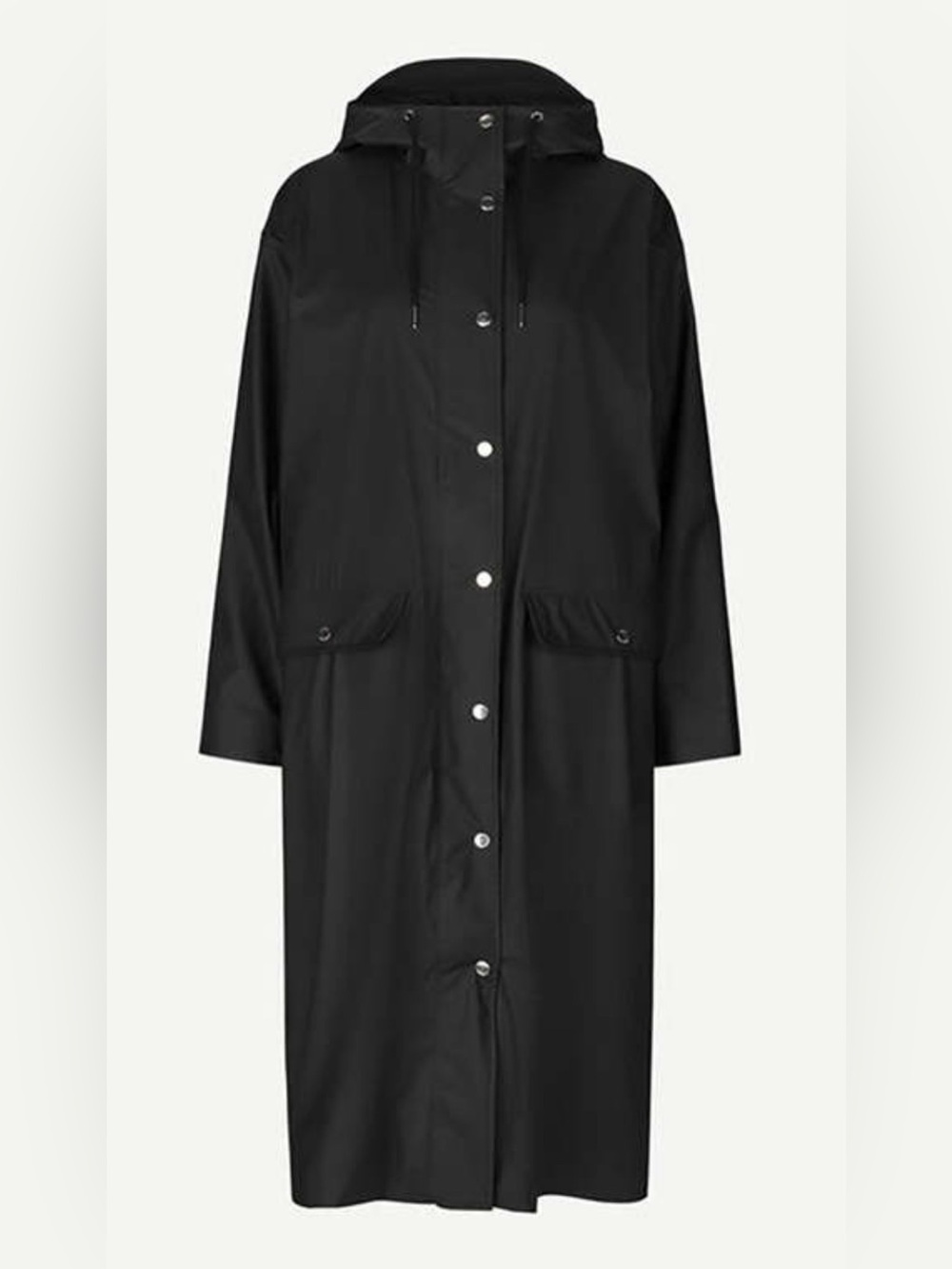 Samsoe Samsoe Stala Long Raincoat Jacket Black , Small - Picture 4 of 15